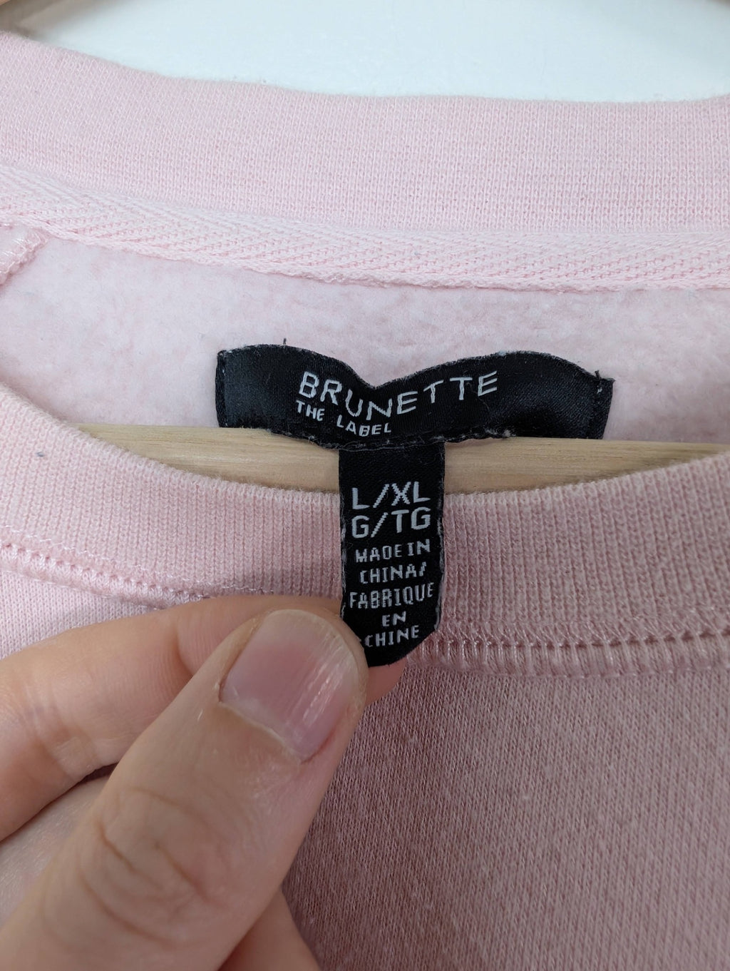 Brunette the Label pink crewneck- L