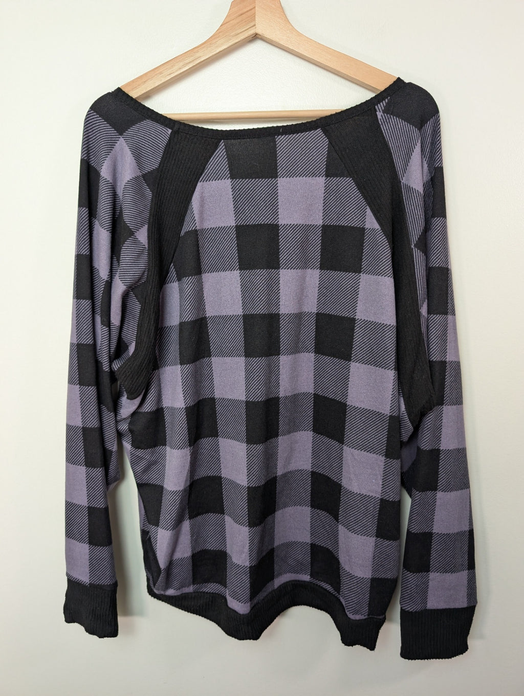 Vanilla Bay purple checkered sweater - M