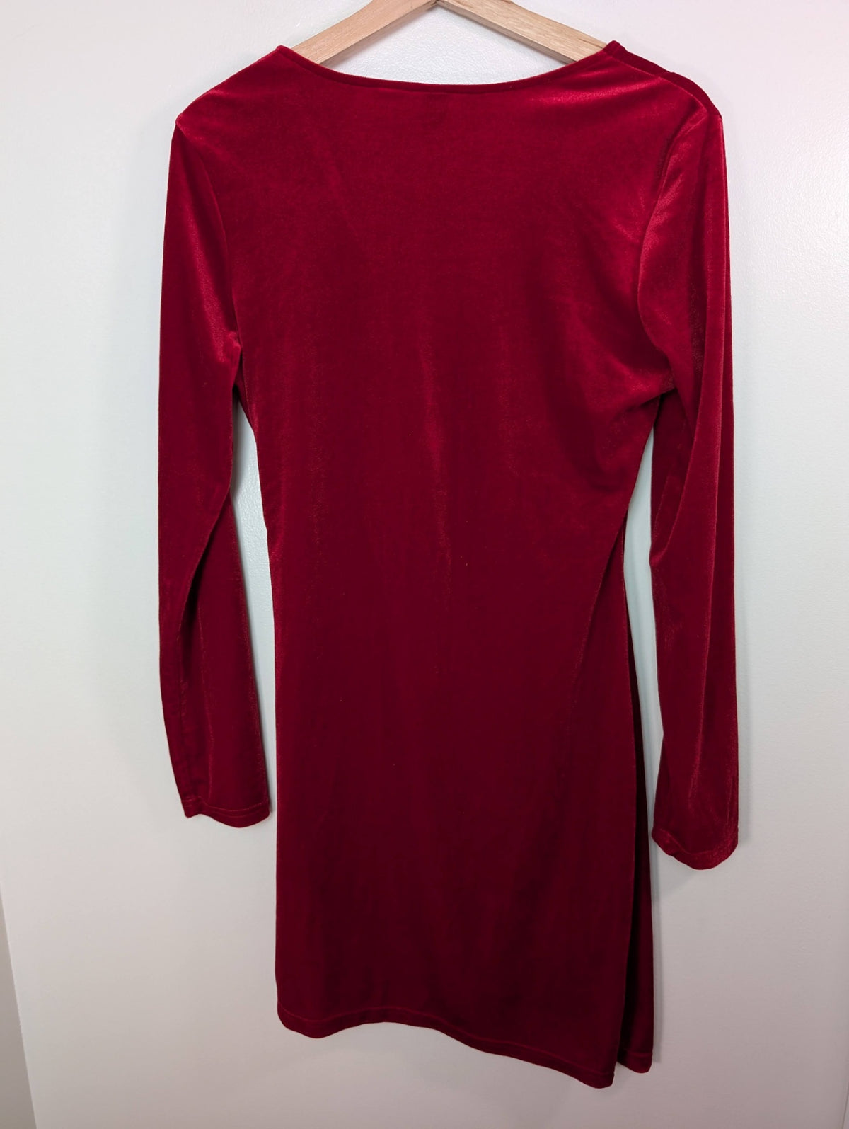 NWT SHEIN red velvet dress - L