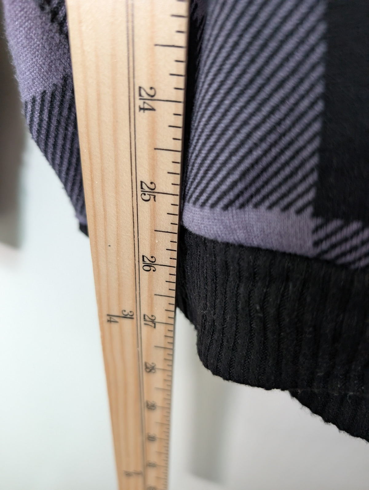 Vanilla Bay purple checkered sweater - M