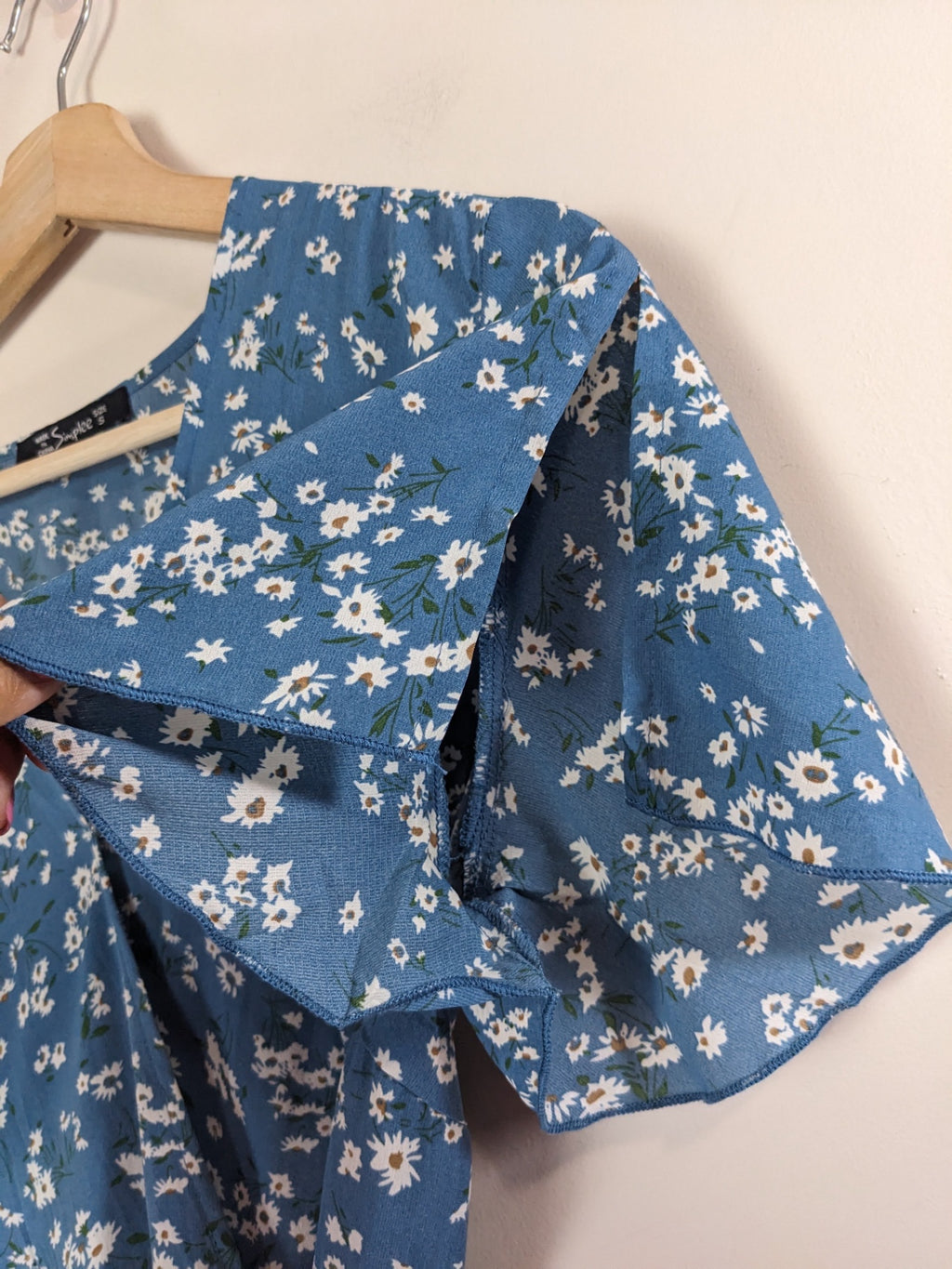 Simplee Blue Daisy Maxi Dress - S