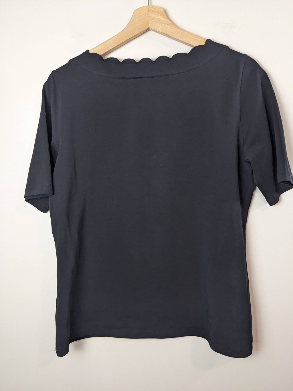 Anne Klein Black Scallop Shirt - M