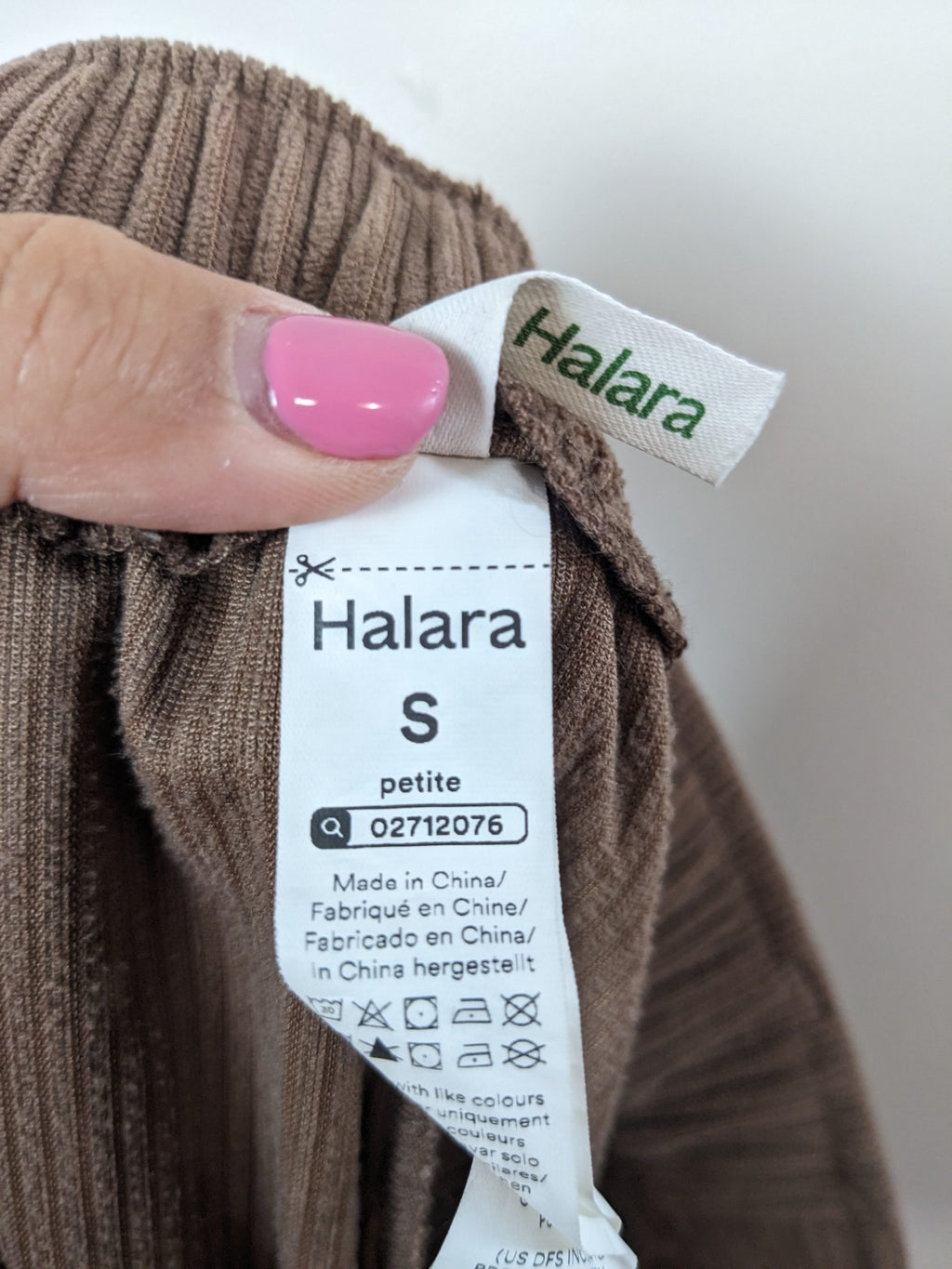Halara Light Brown Corduroy Pants - S