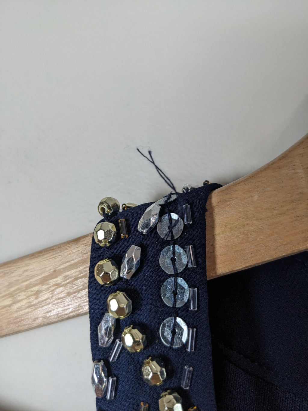 SLNY Navy Embellished Dress - sz 12