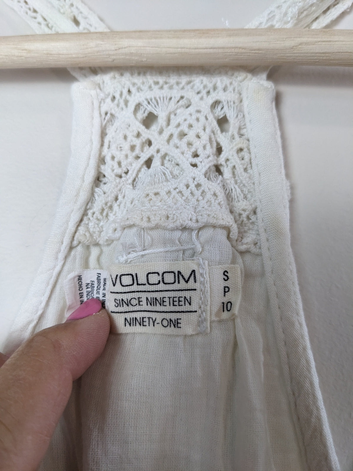 Volcom White Halter Dress - S