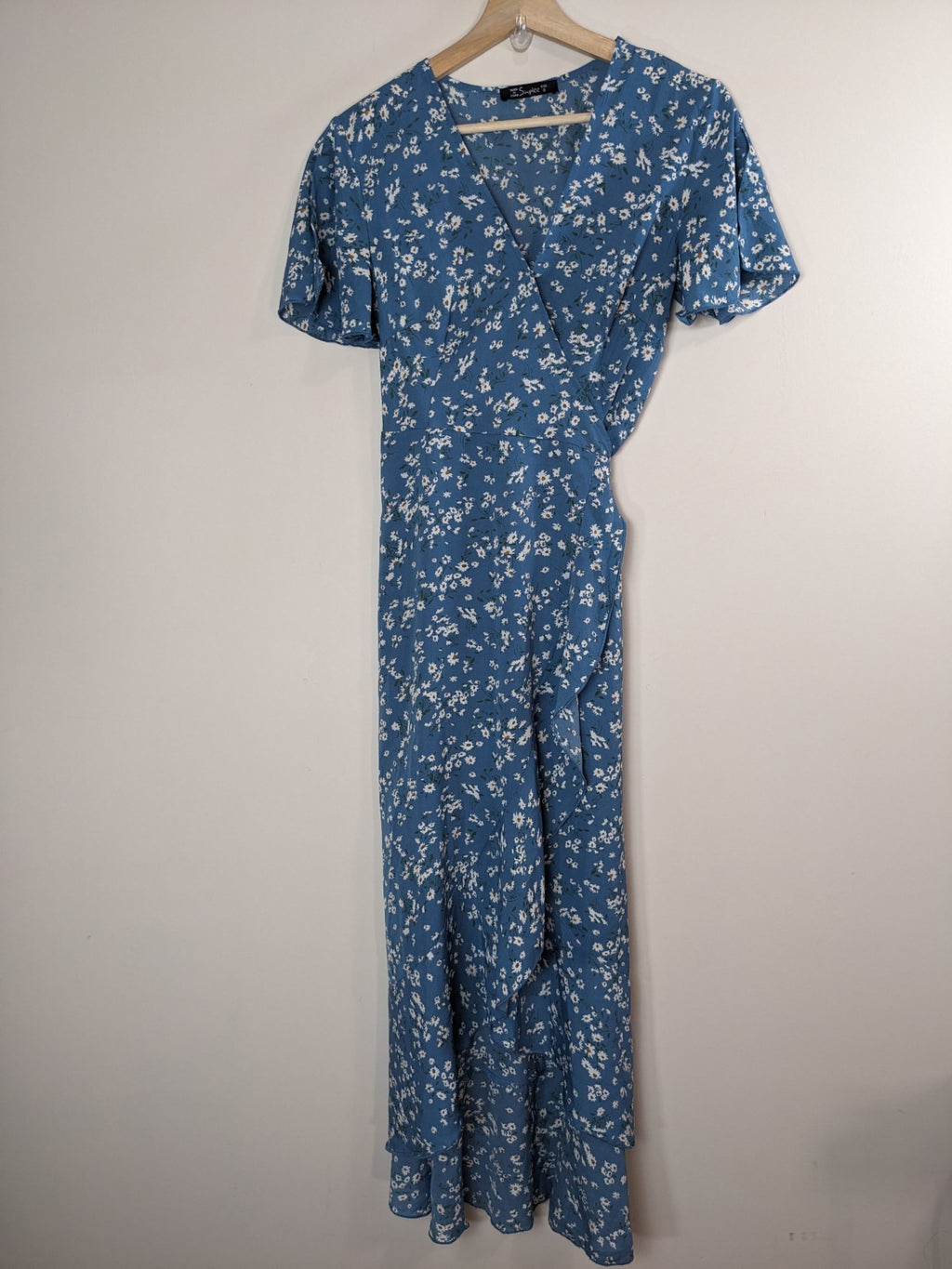 Simplee Blue Daisy Maxi Dress - S
