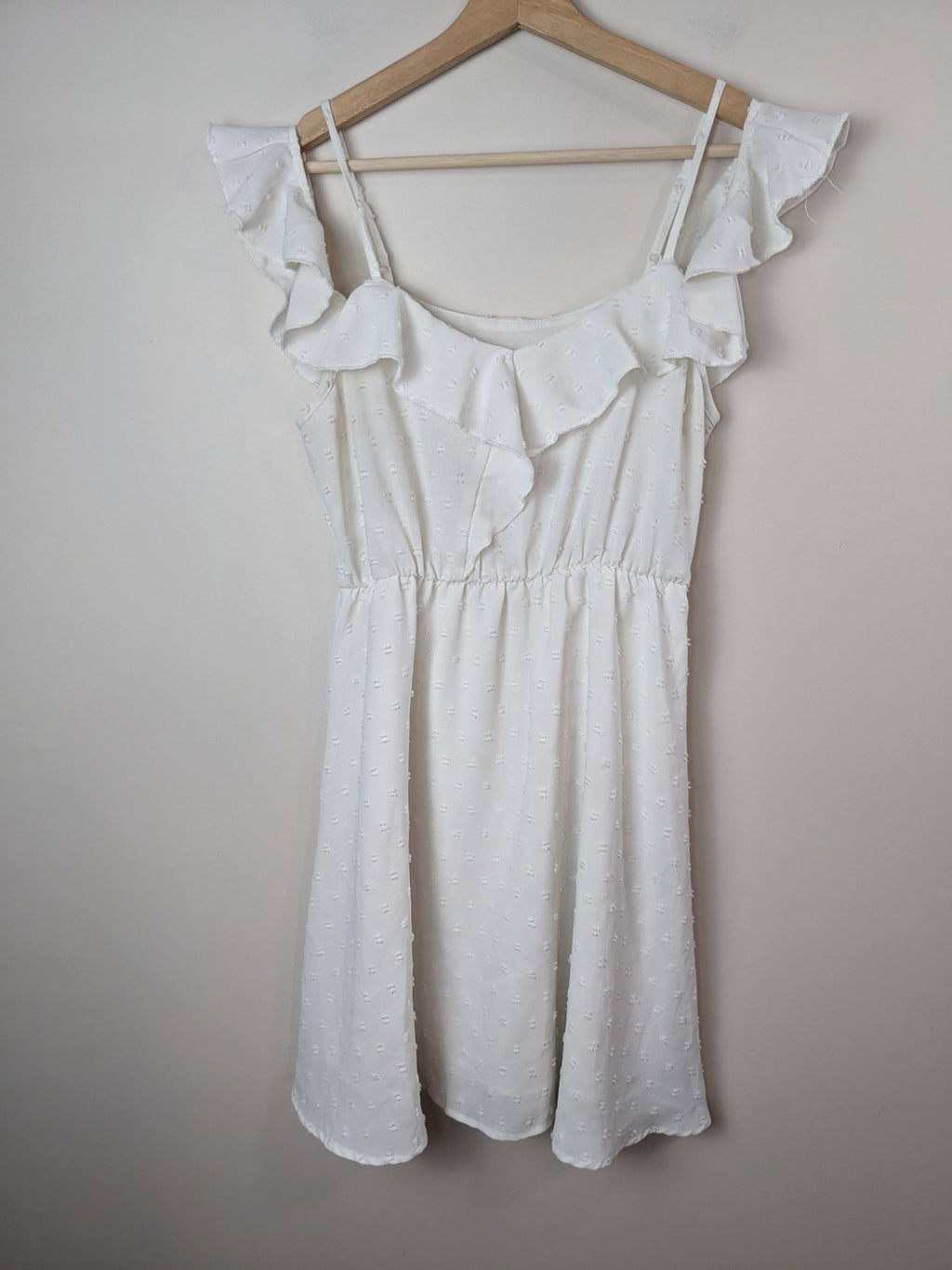 Shein White Textured Dress - S