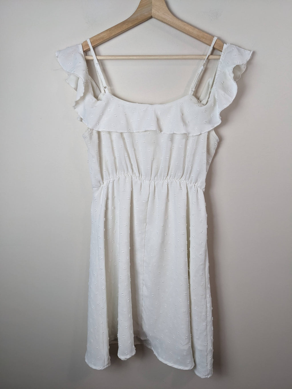 Shein White Textured Dress - S