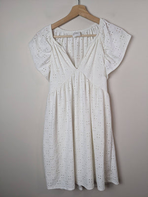 Livi White Textured Dress - S