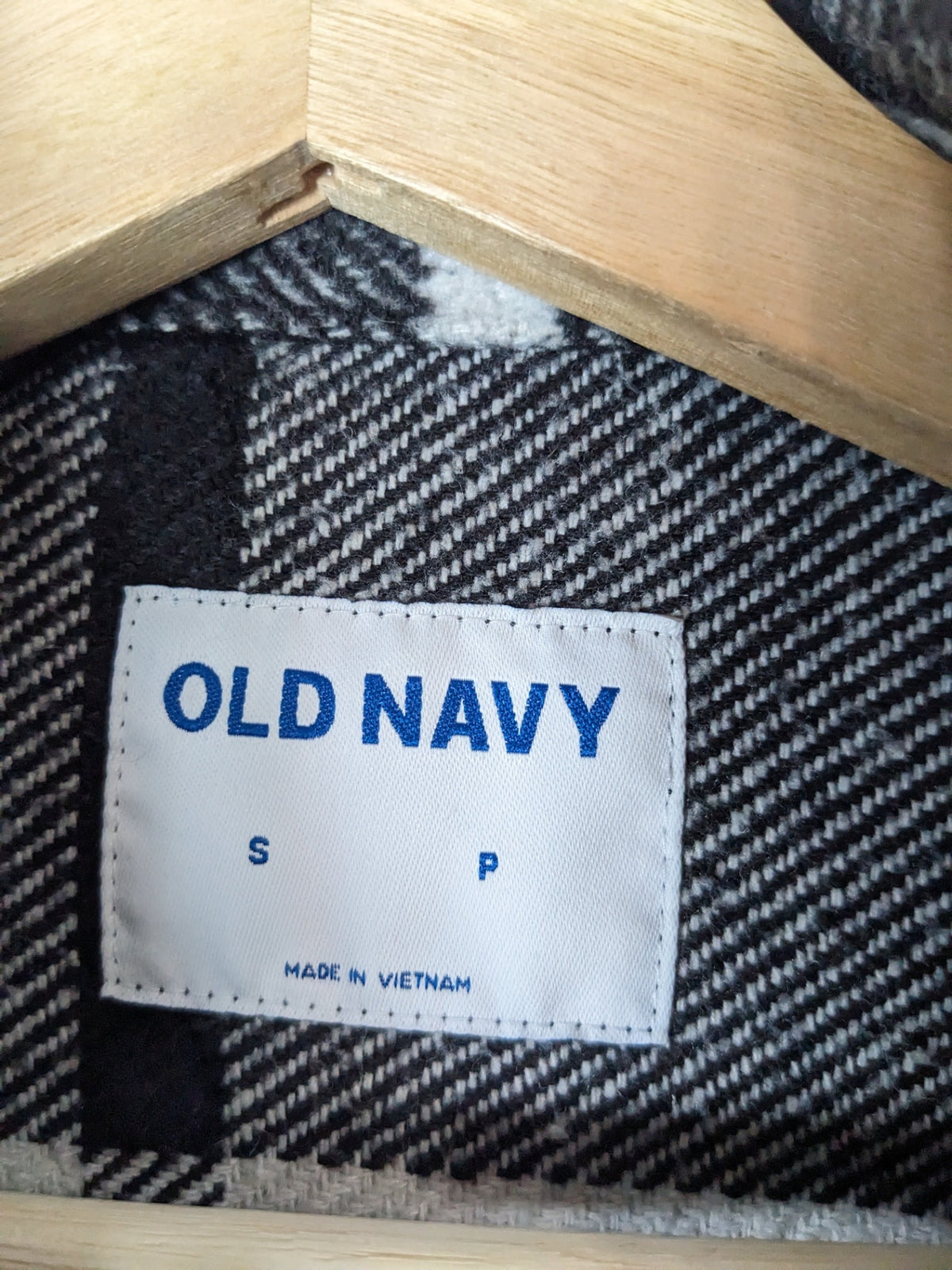 OLD NAVY Black & White Plaid - S
