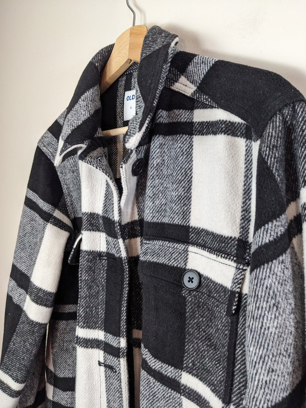 OLD NAVY Black & White Plaid - S