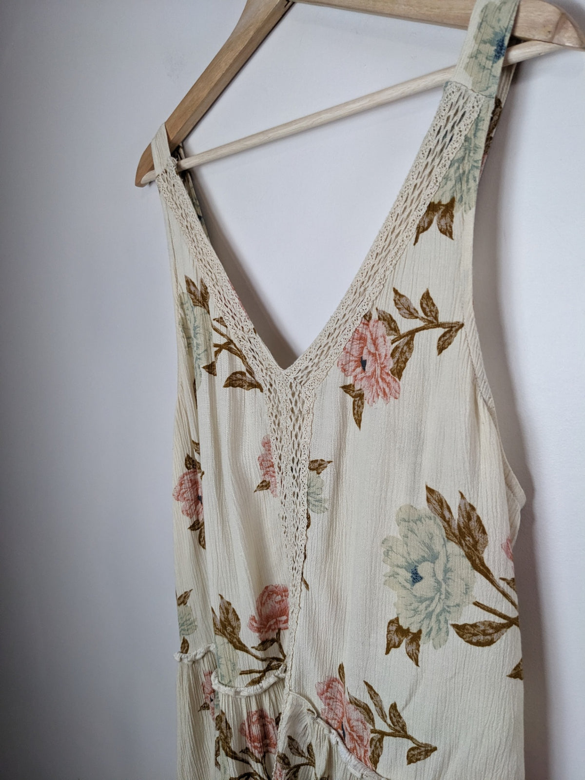 American Eagle Floral Tank Top - L
