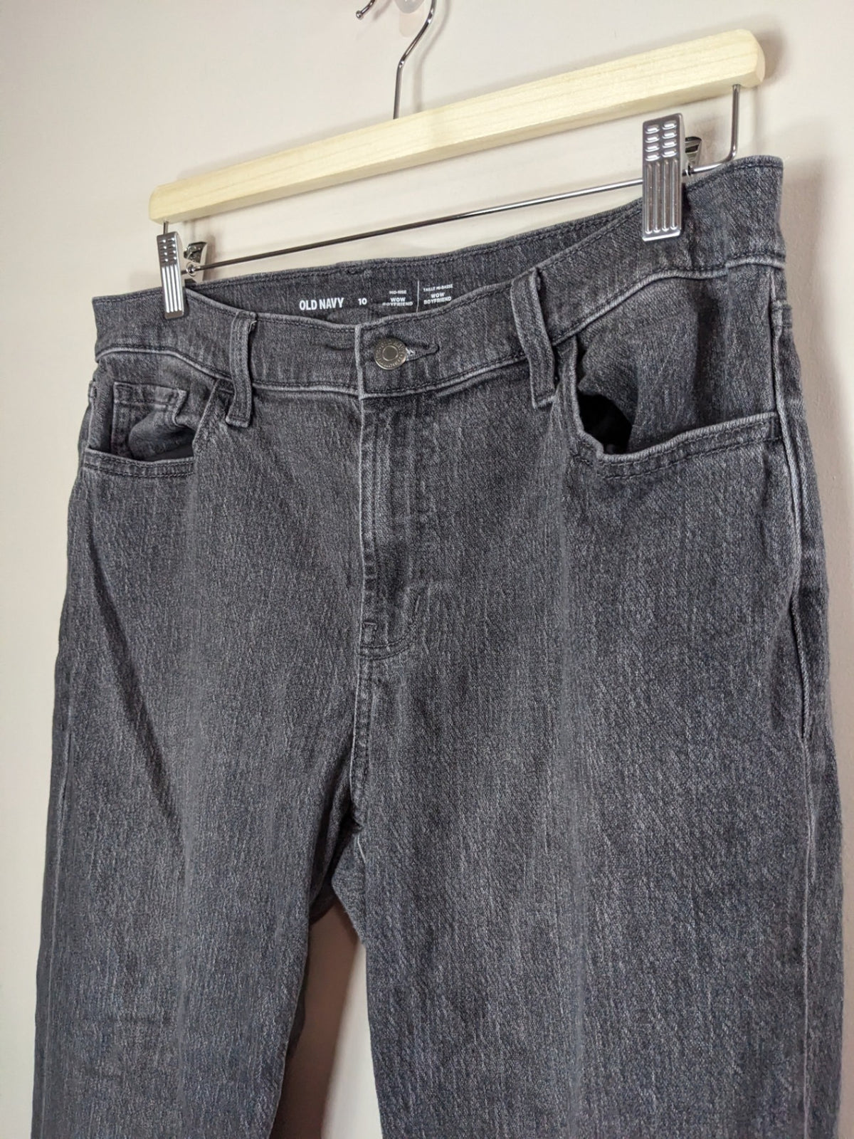 Old Navy Grey Boyfriend Jeans - 10