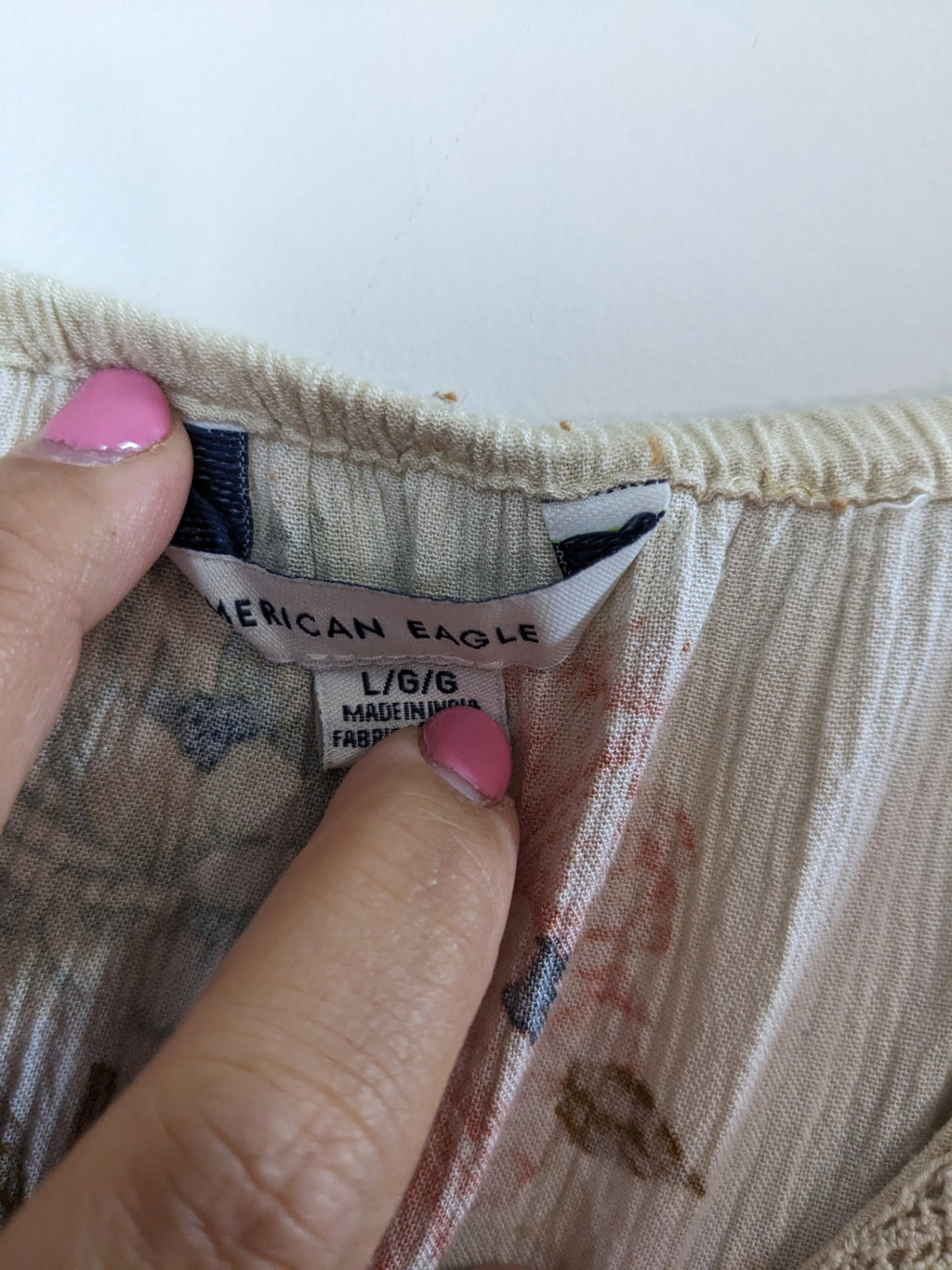 American Eagle Floral Tank Top - L