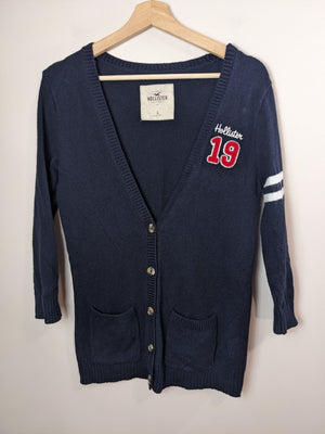 Hollister Navy Cardigan - L