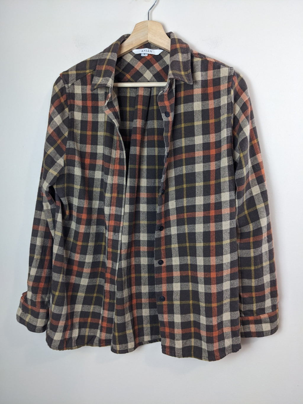 ANIÁN Brown Flannel Shirt - L