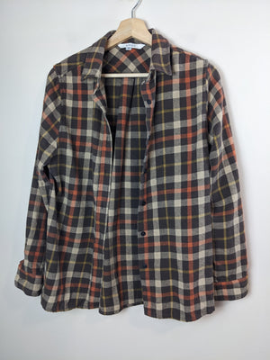 ANIÁN Brown Flannel Shirt - L