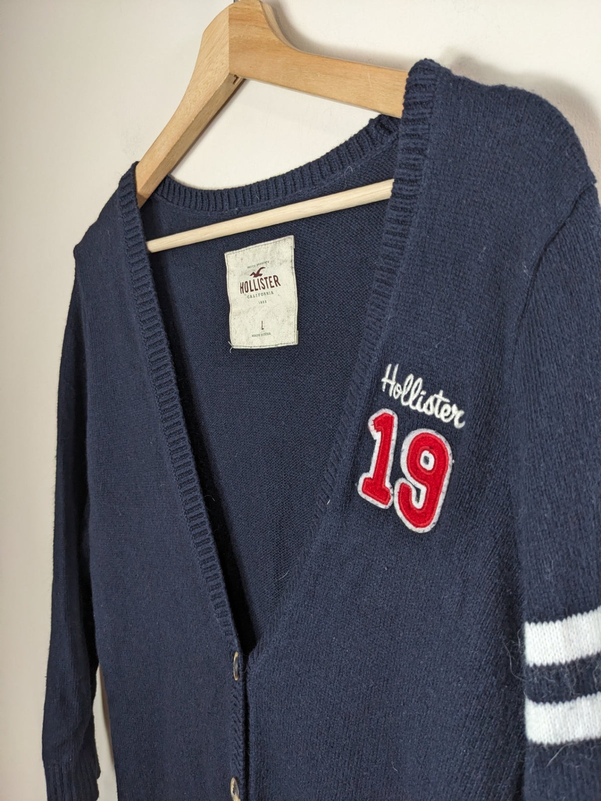 Hollister Navy Cardigan - L