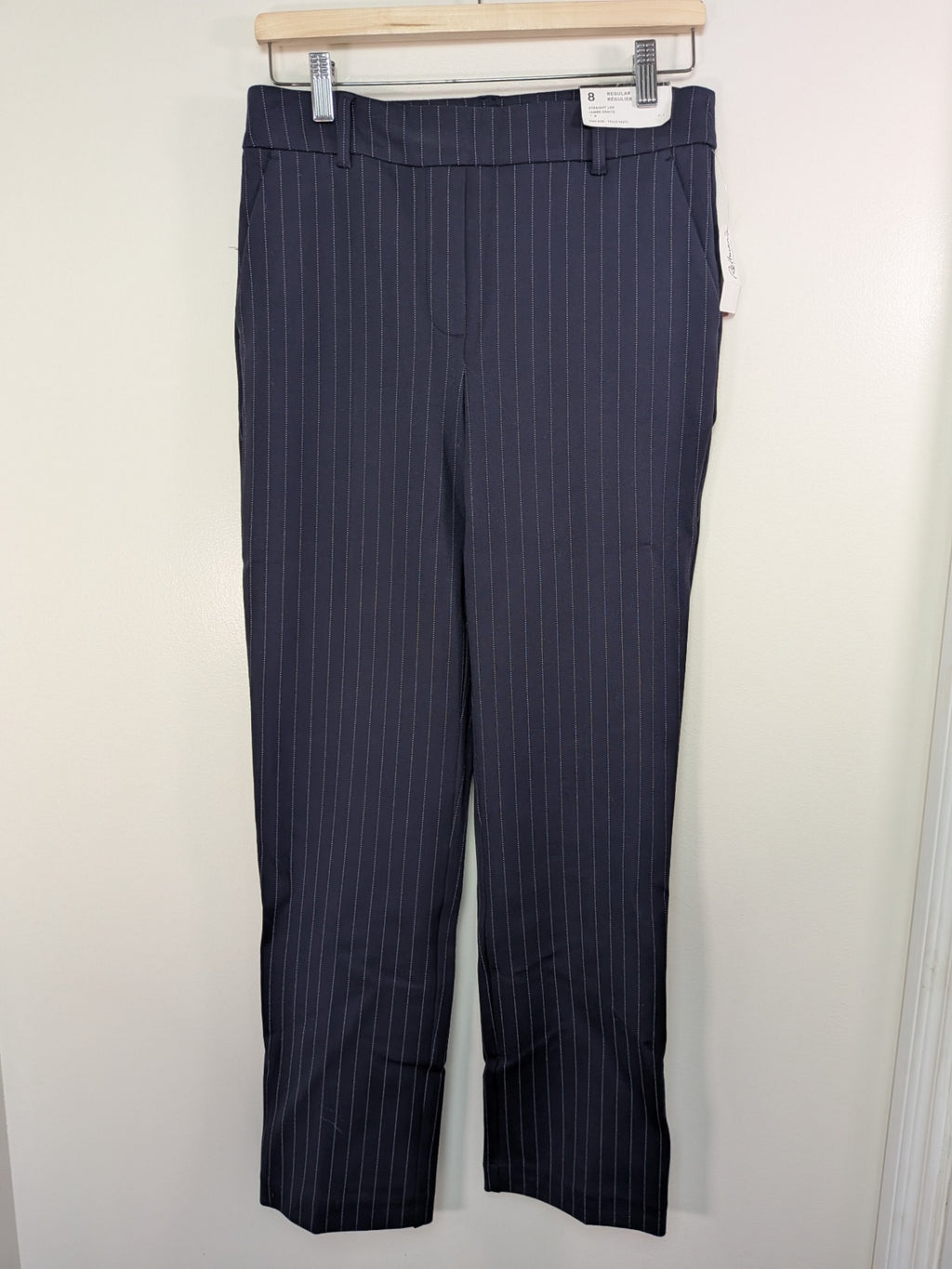 NWT Reitmans straight leg blue pinstripe trouser - 8