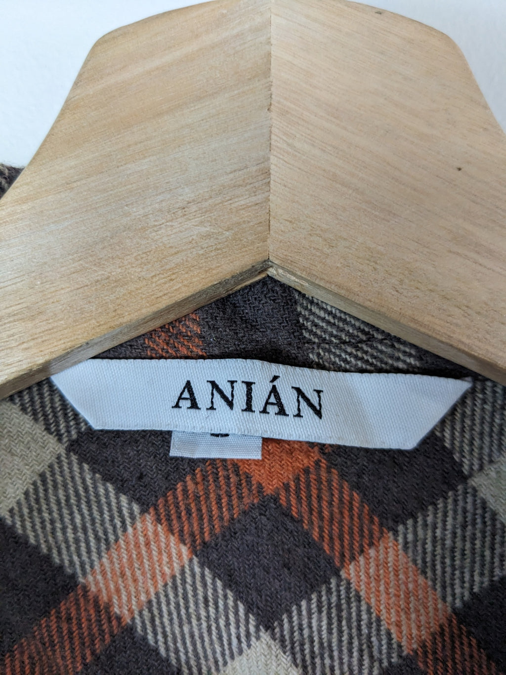 ANIÁN Brown Flannel Shirt - L
