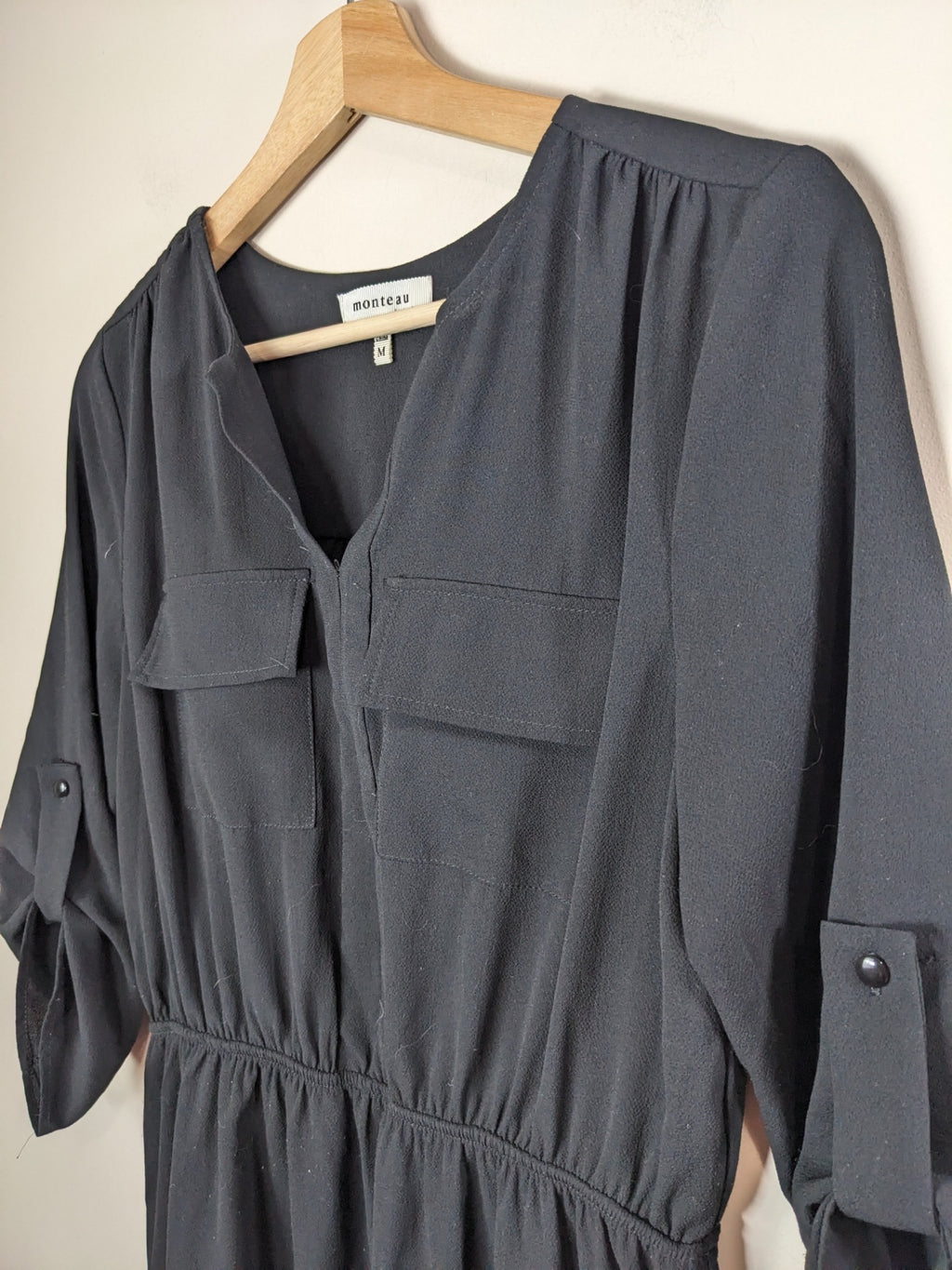 Monteau Black Dress - M