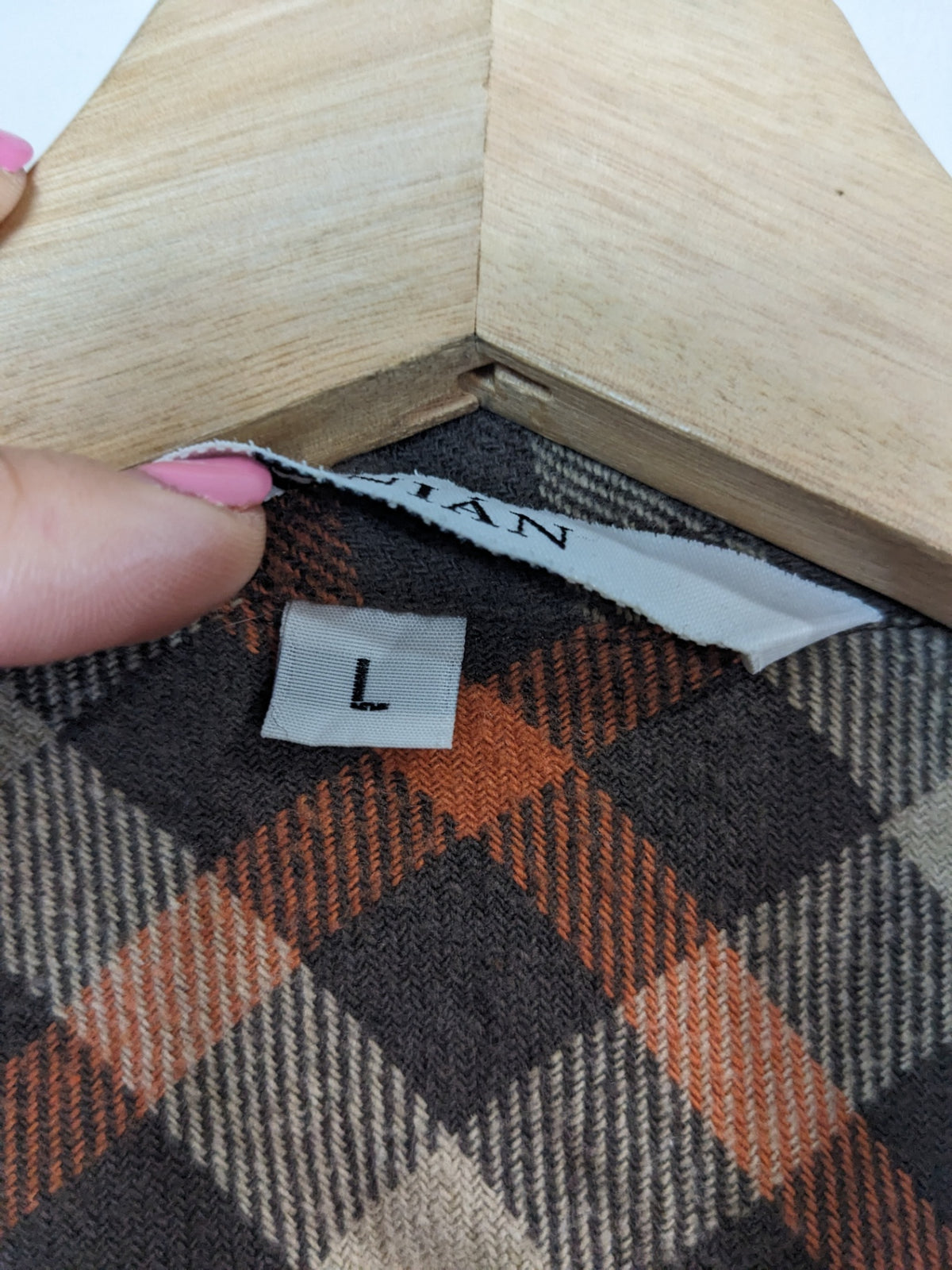 ANIÁN Brown Flannel Shirt - L