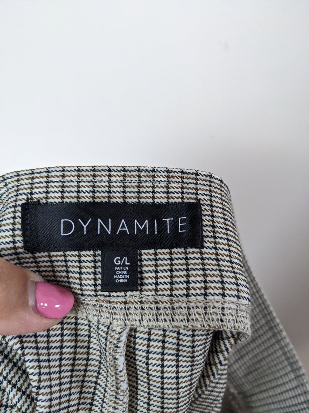 DYNAMITE Checkered Skirt - L