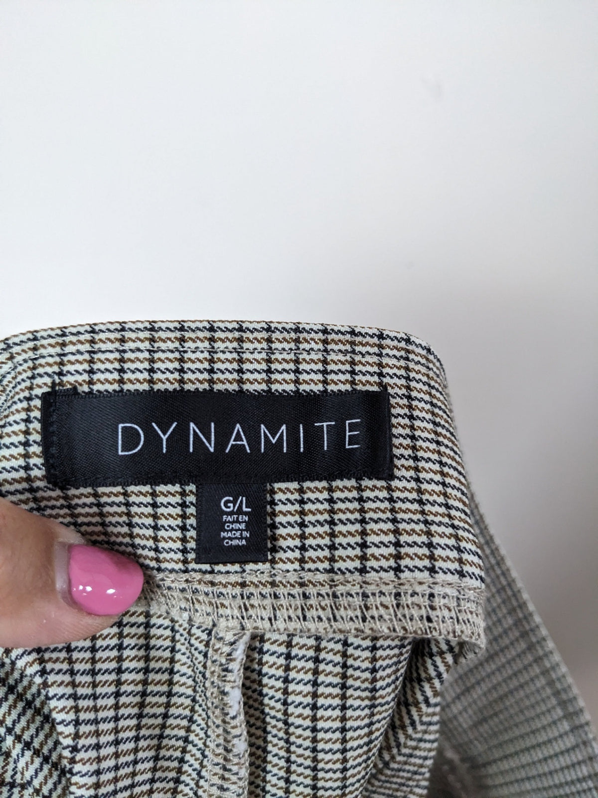 DYNAMITE Checkered Skirt - L