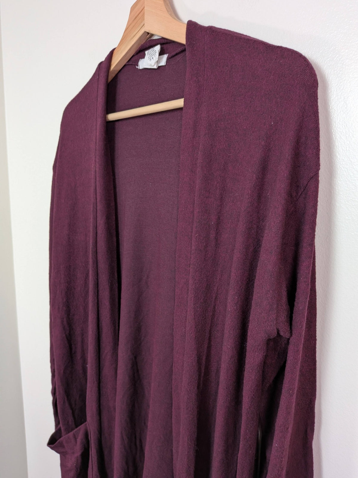 Cherish burgundy long cardigan - L