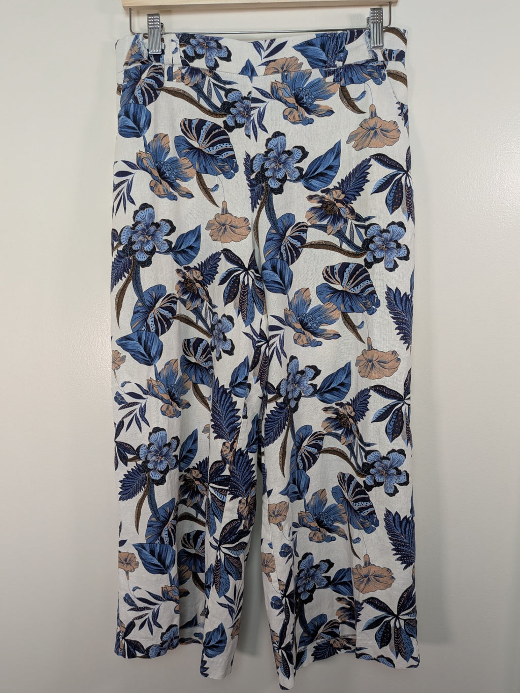 Sigrid Olsen blue floral pants - 8