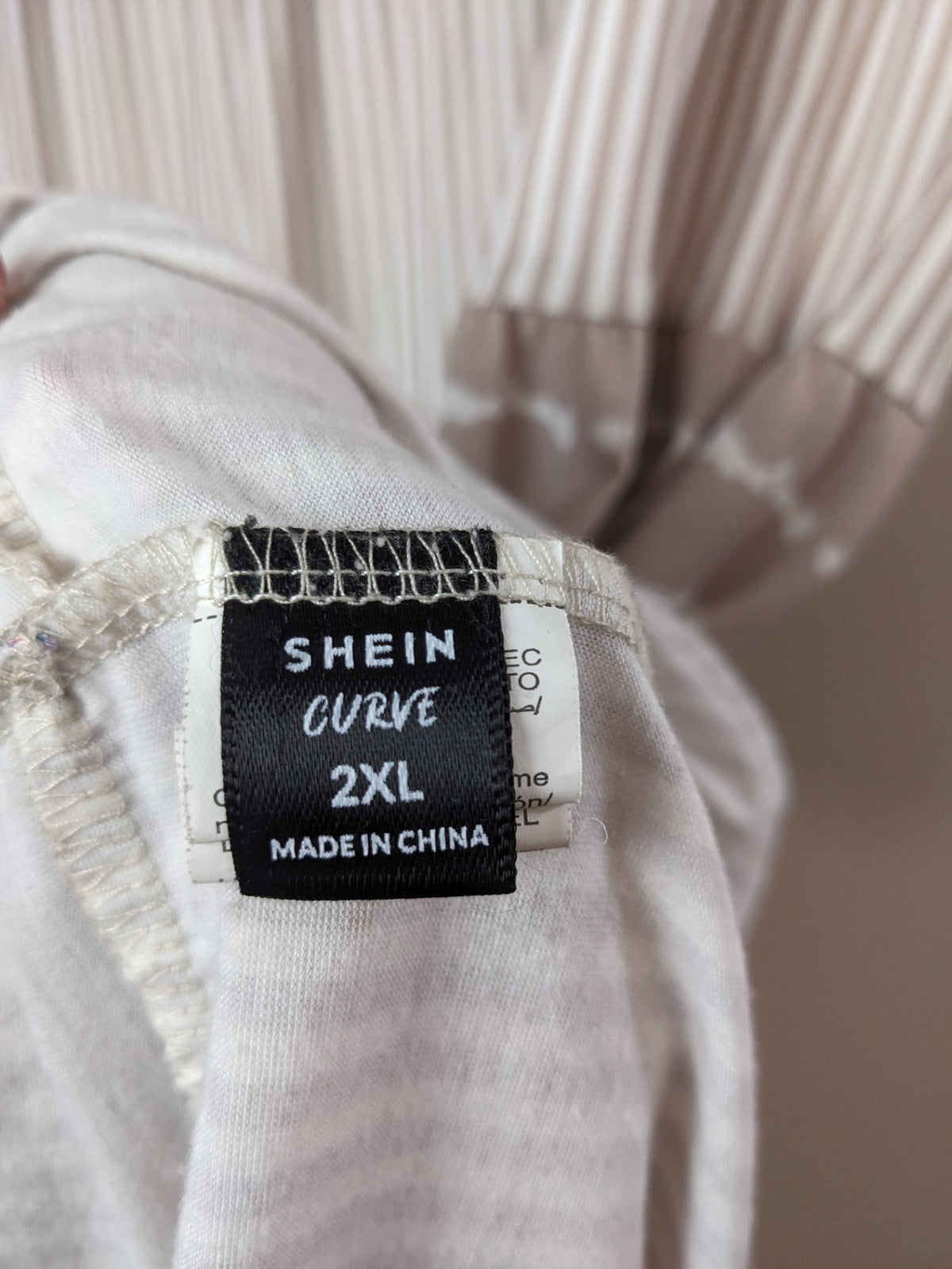 Shein Tan & White Maxi Dress - 2XL