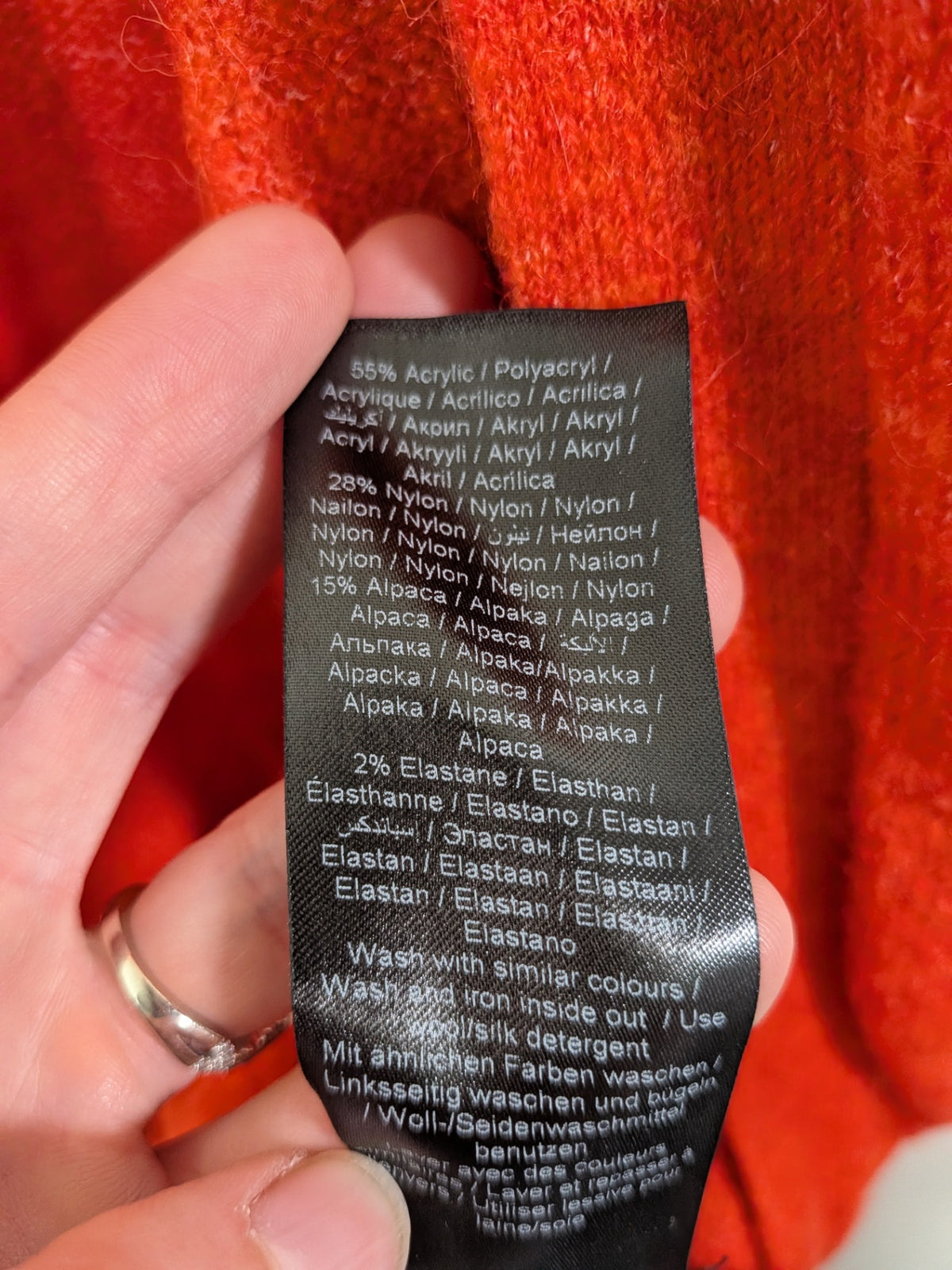 Ichi orange cardigan - M