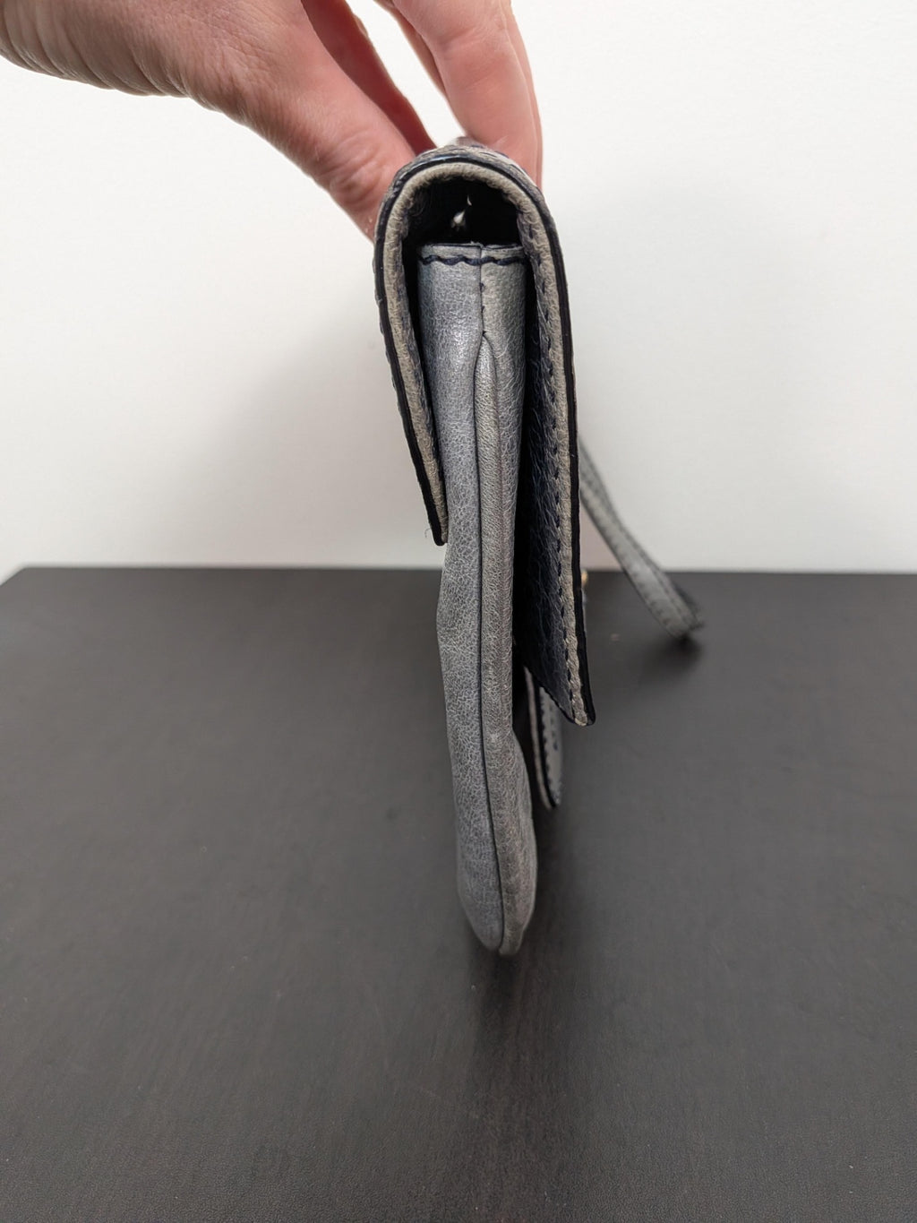 Max Mara blue wristlet