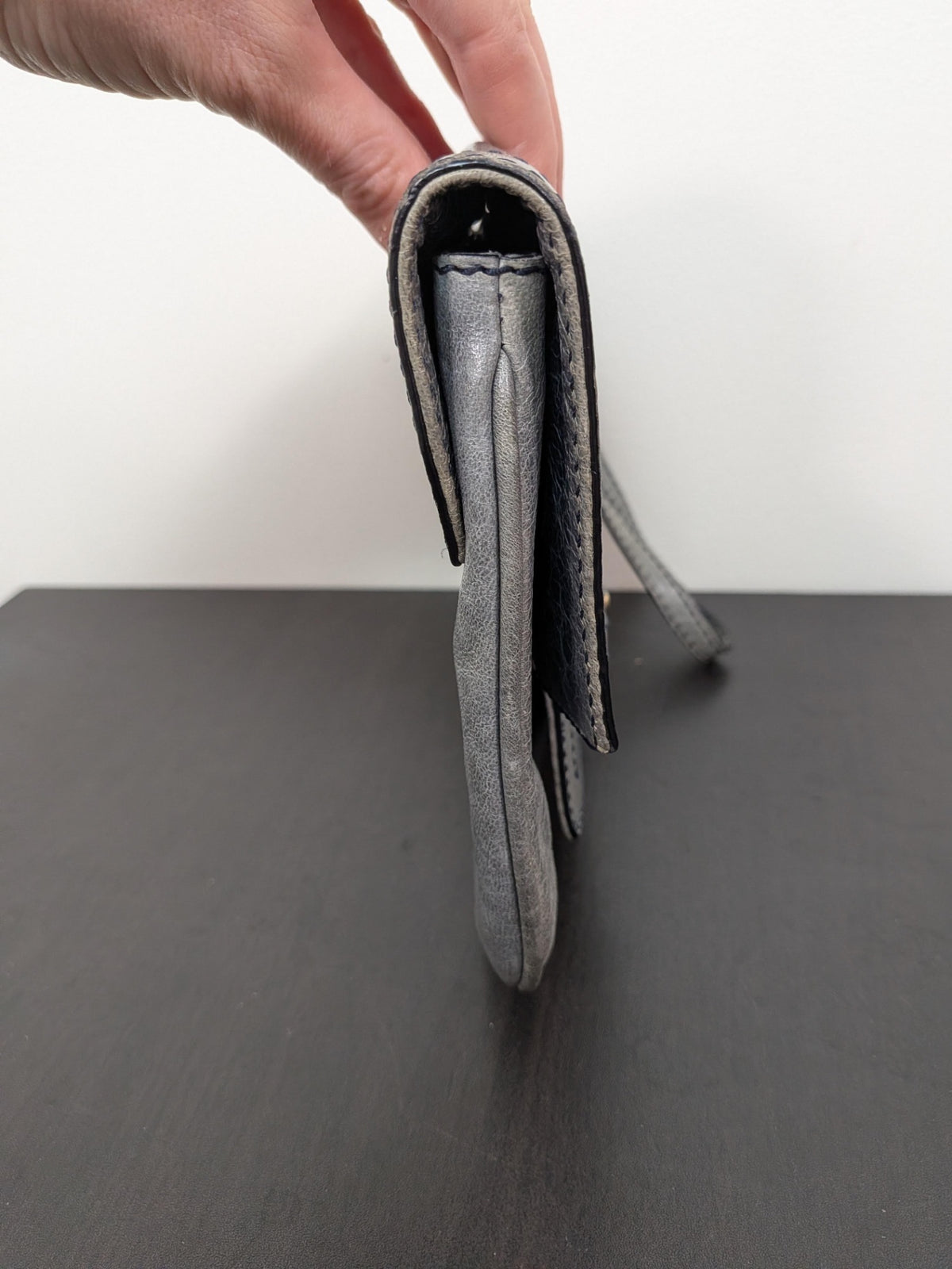 Max Mara blue wristlet
