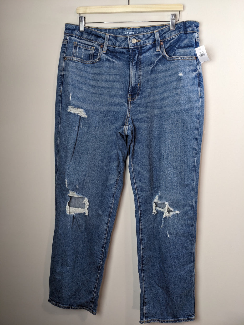 NWT Old Navy O.G. Loose Distressed Jeans - sz 16