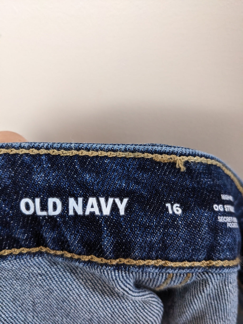 NWT OLD NAVY Dark Wash OG Straight - 16