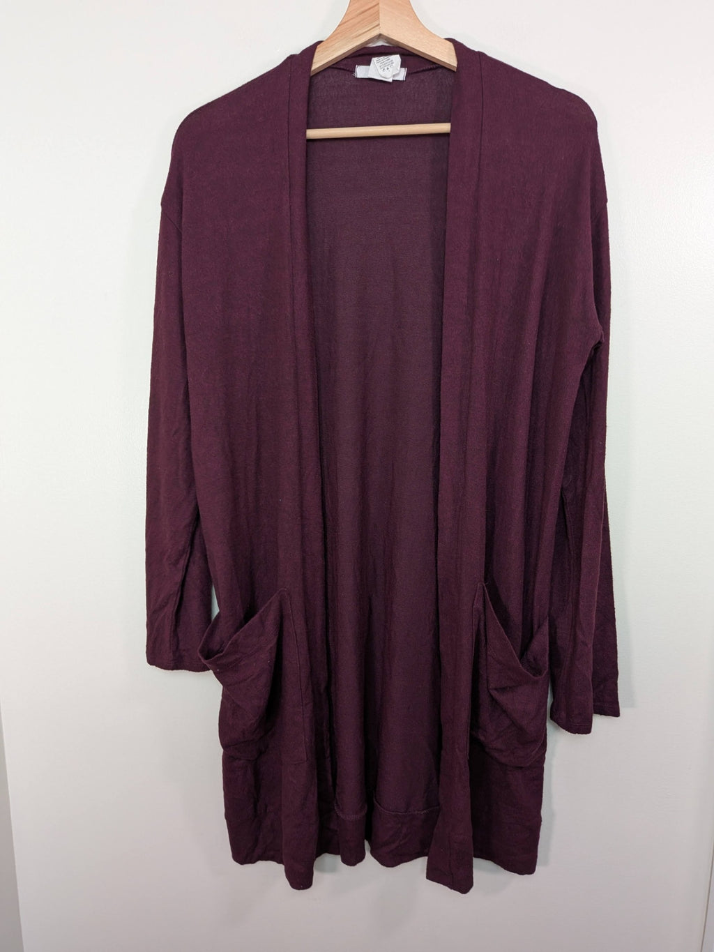 Cherish burgundy long cardigan - L