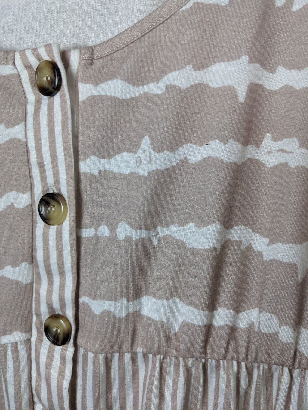 Shein Tan & White Maxi Dress - 2XL