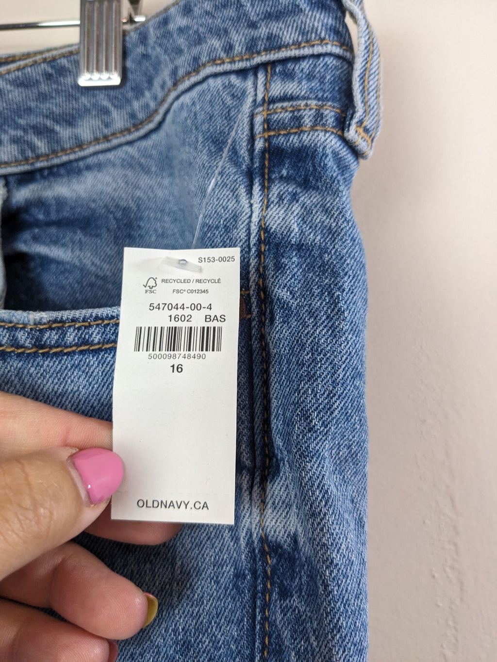 NWT OLD NAVY OG Straight Jeans - 16