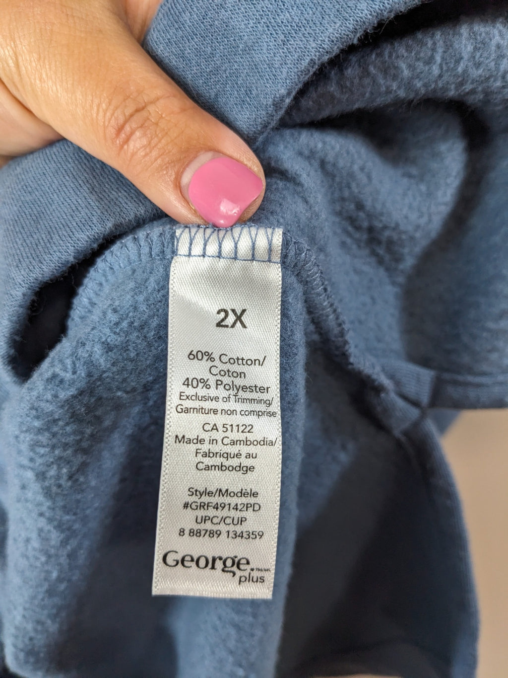 George Blue Hoodie Dress - 2X