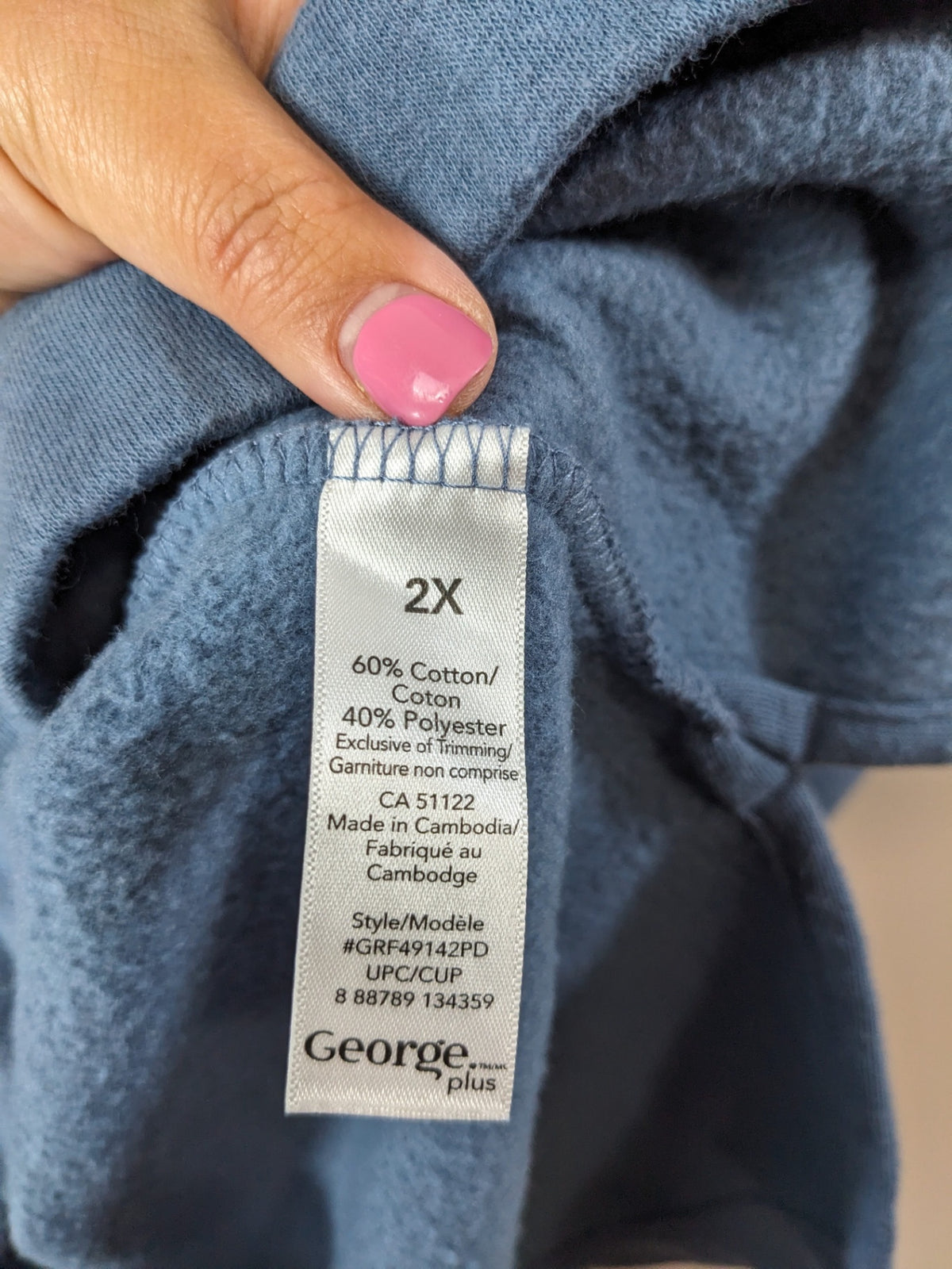 George Blue Hoodie Dress - 2X
