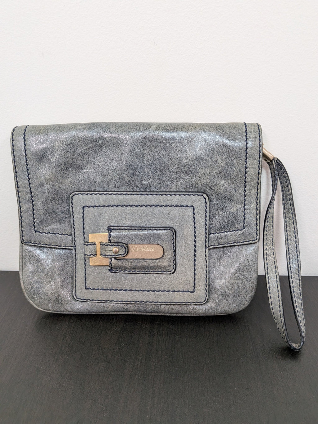 Max Mara blue wristlet