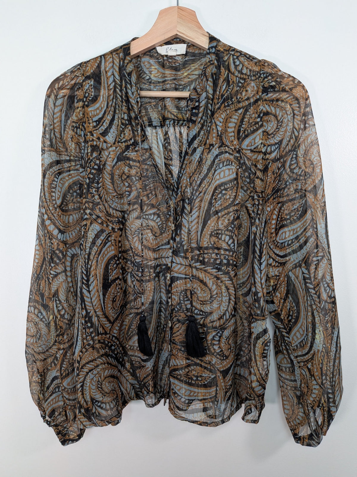 Elan sheer blouse - M
