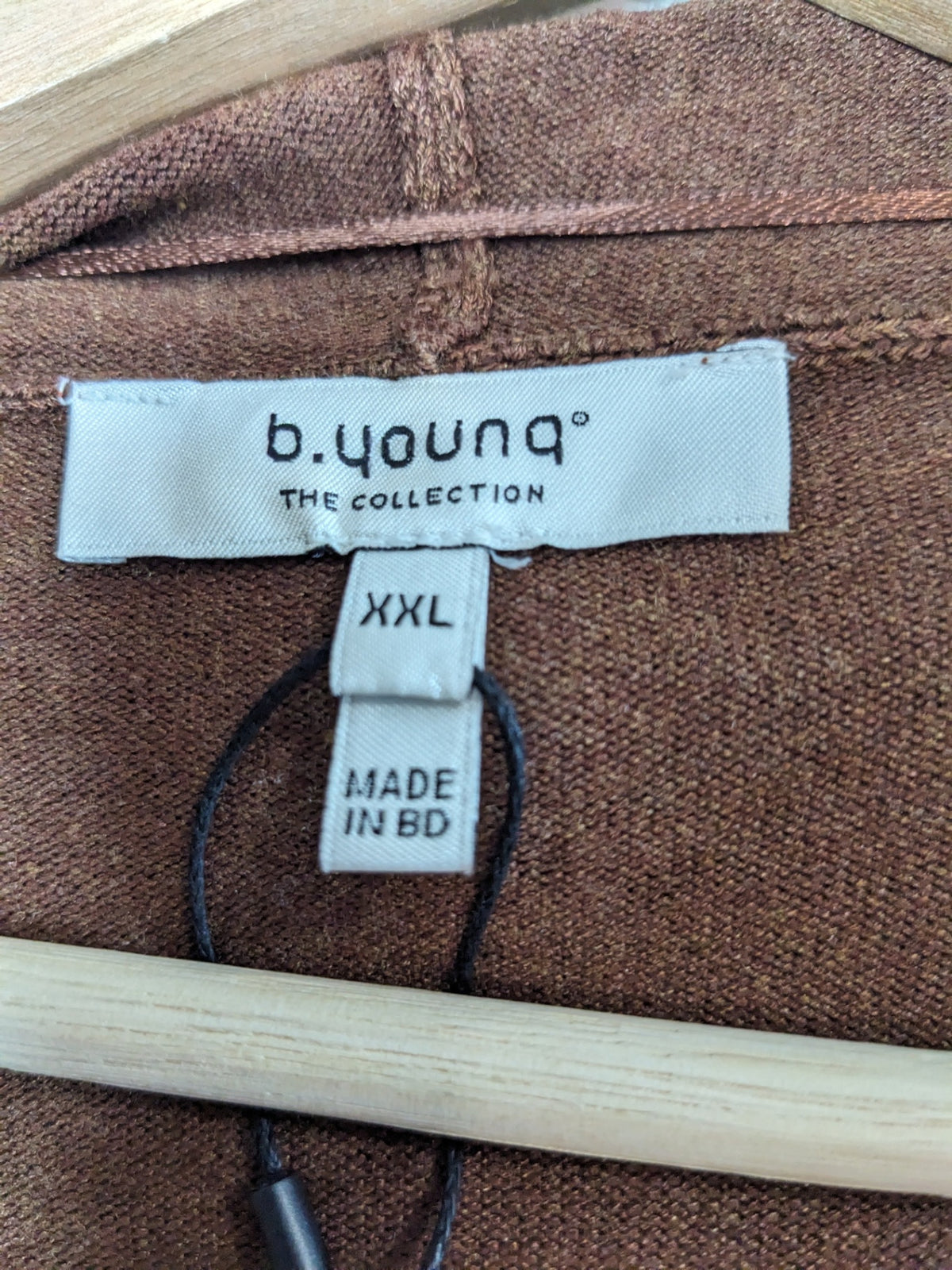 b.young brown hoodie sweater dress - XXL