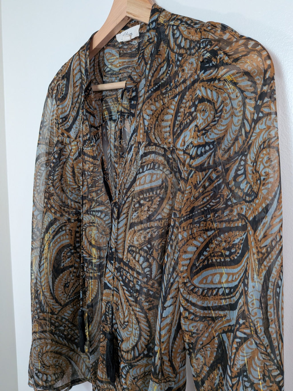 Elan sheer blouse - M
