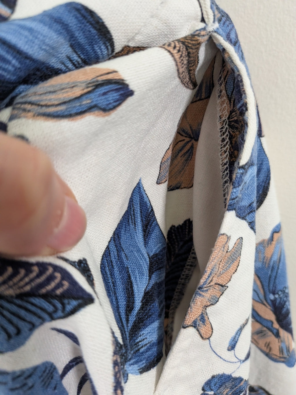 Sigrid Olsen blue floral pants - 8