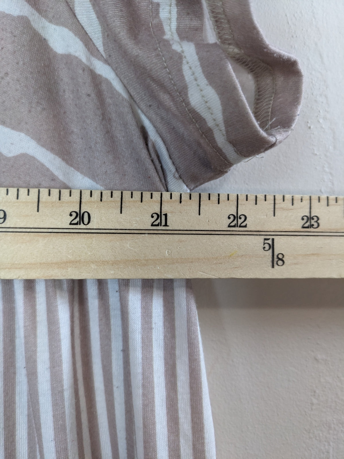 Shein Tan & White Maxi Dress - 2XL