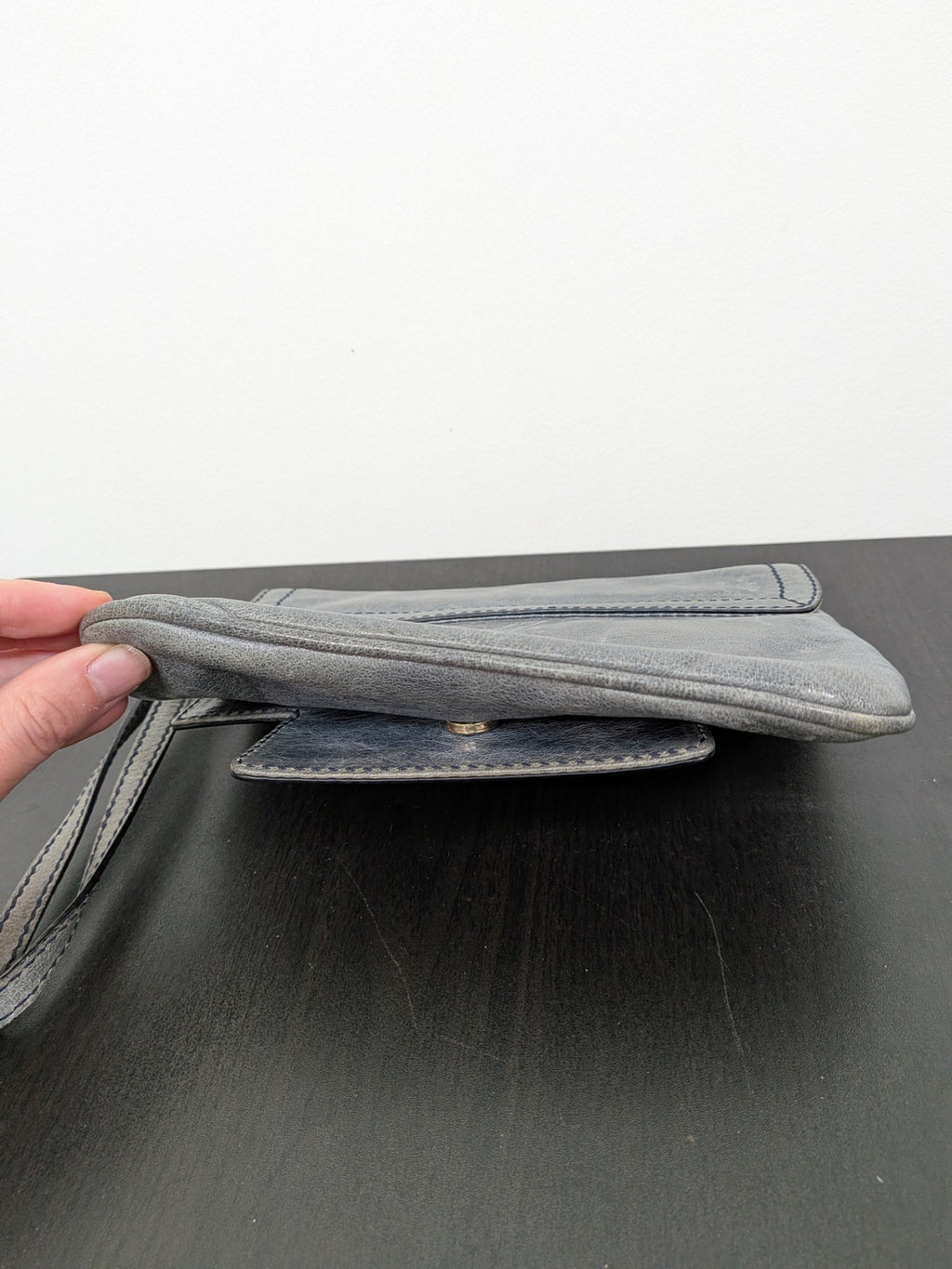 Max Mara blue wristlet