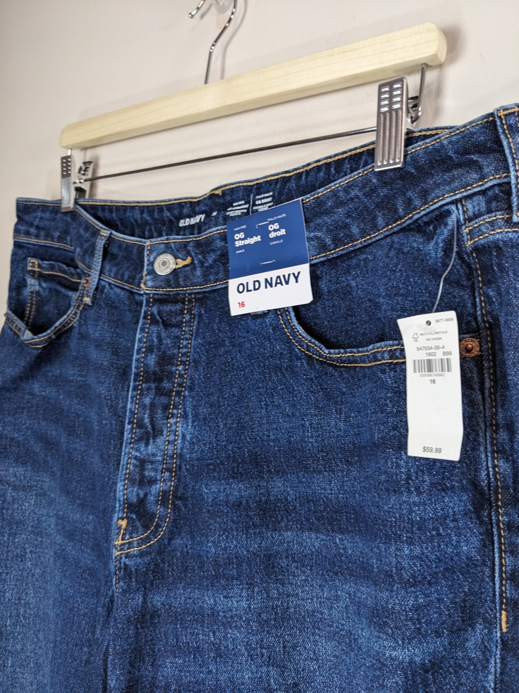 NWT OLD NAVY Dark Wash OG Straight - 16
