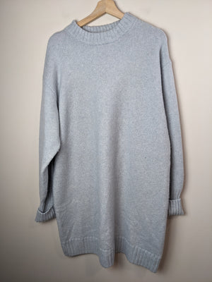 H&M Light Blue Sweater Dress - L